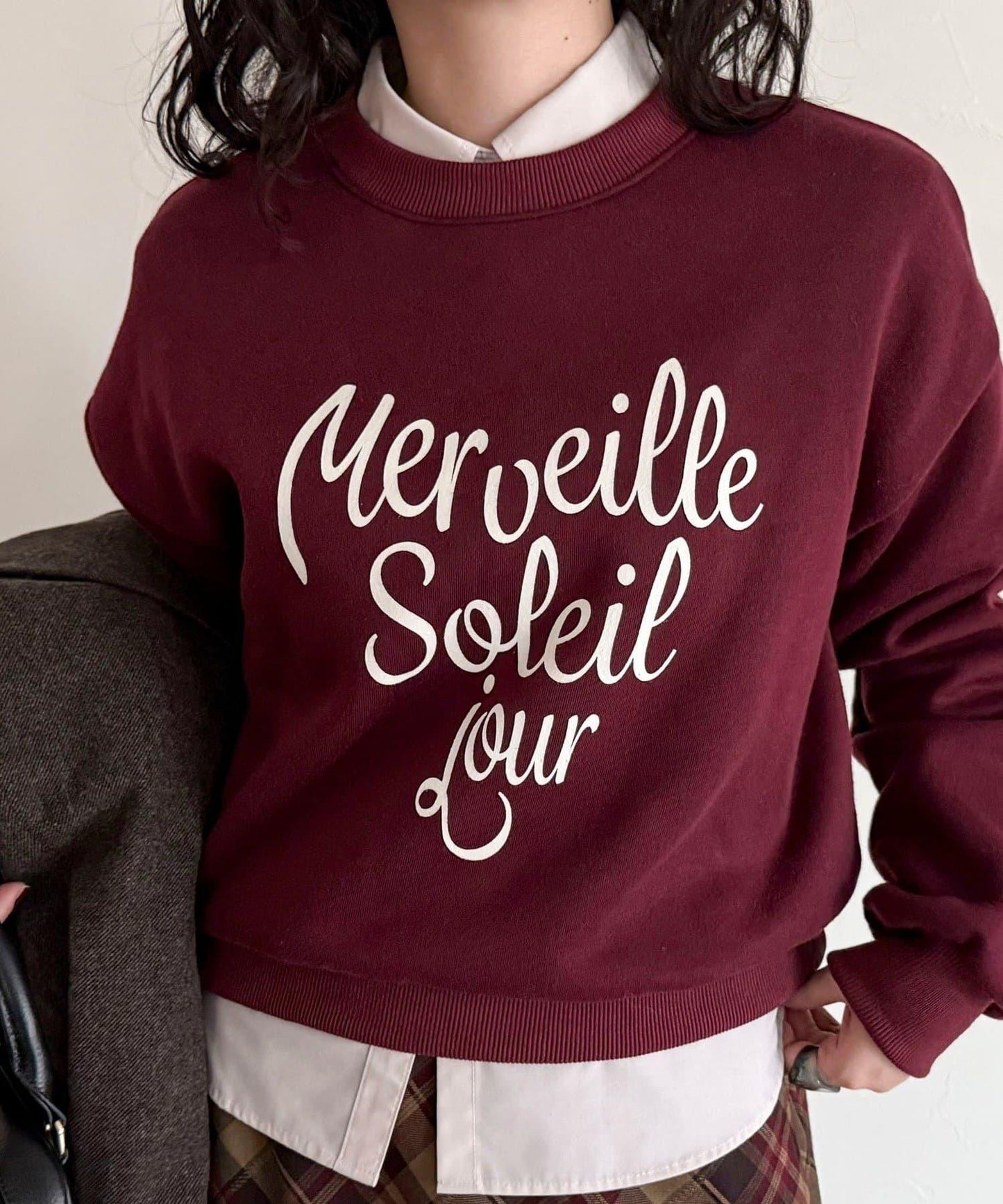 愛心圖案標誌印花衛衣套頭衫