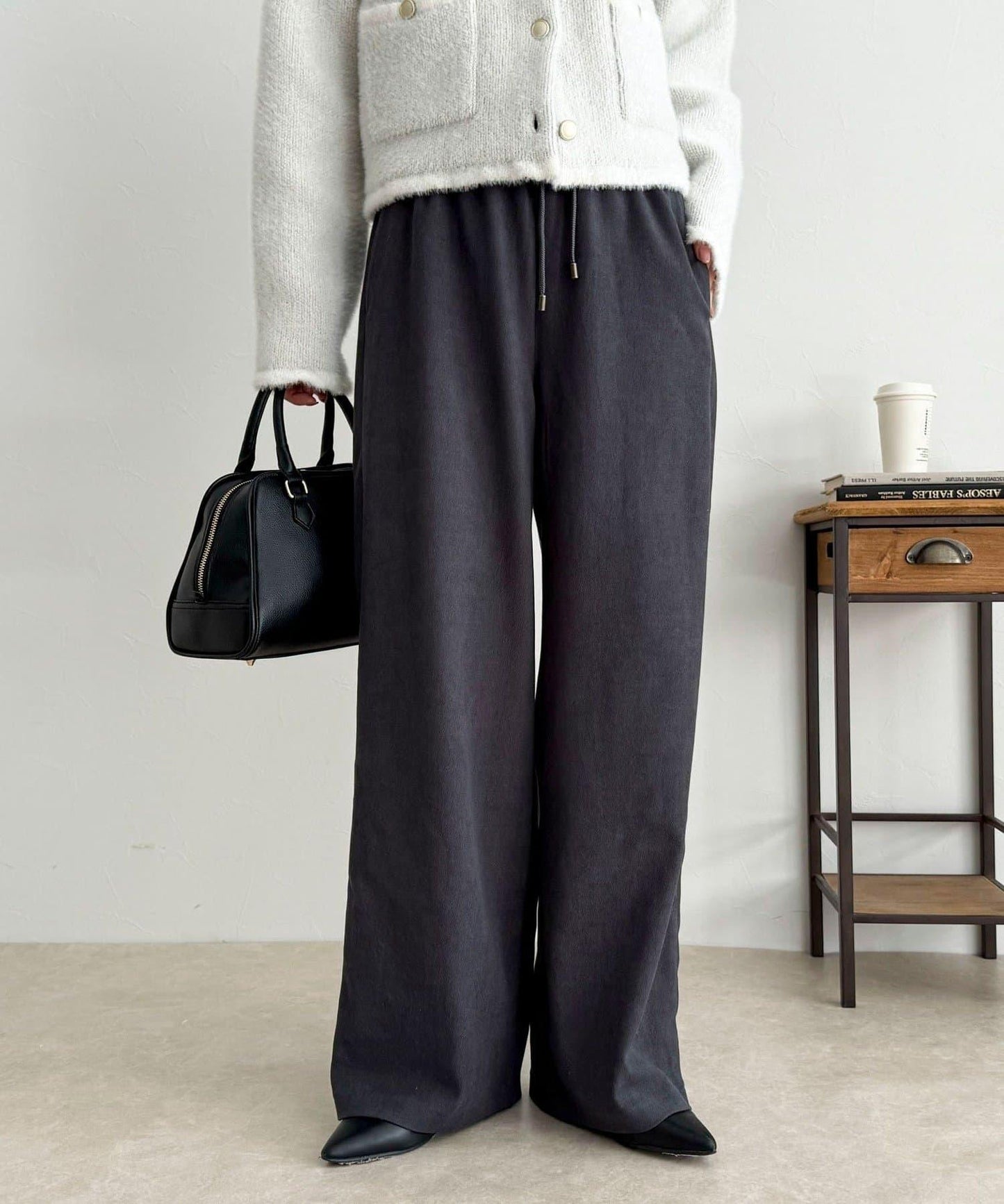 絲滑保暖半寬鬆休閒褲