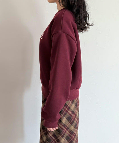 愛心圖案標誌印花衛衣套頭衫