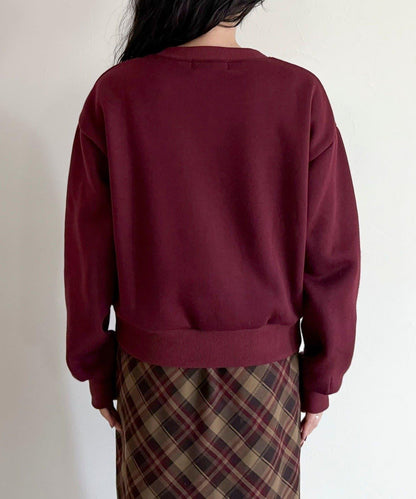 愛心圖案標誌印花衛衣套頭衫