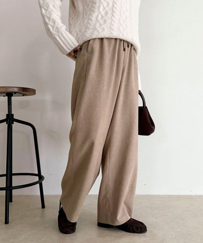 絲滑保暖半寬鬆休閒褲