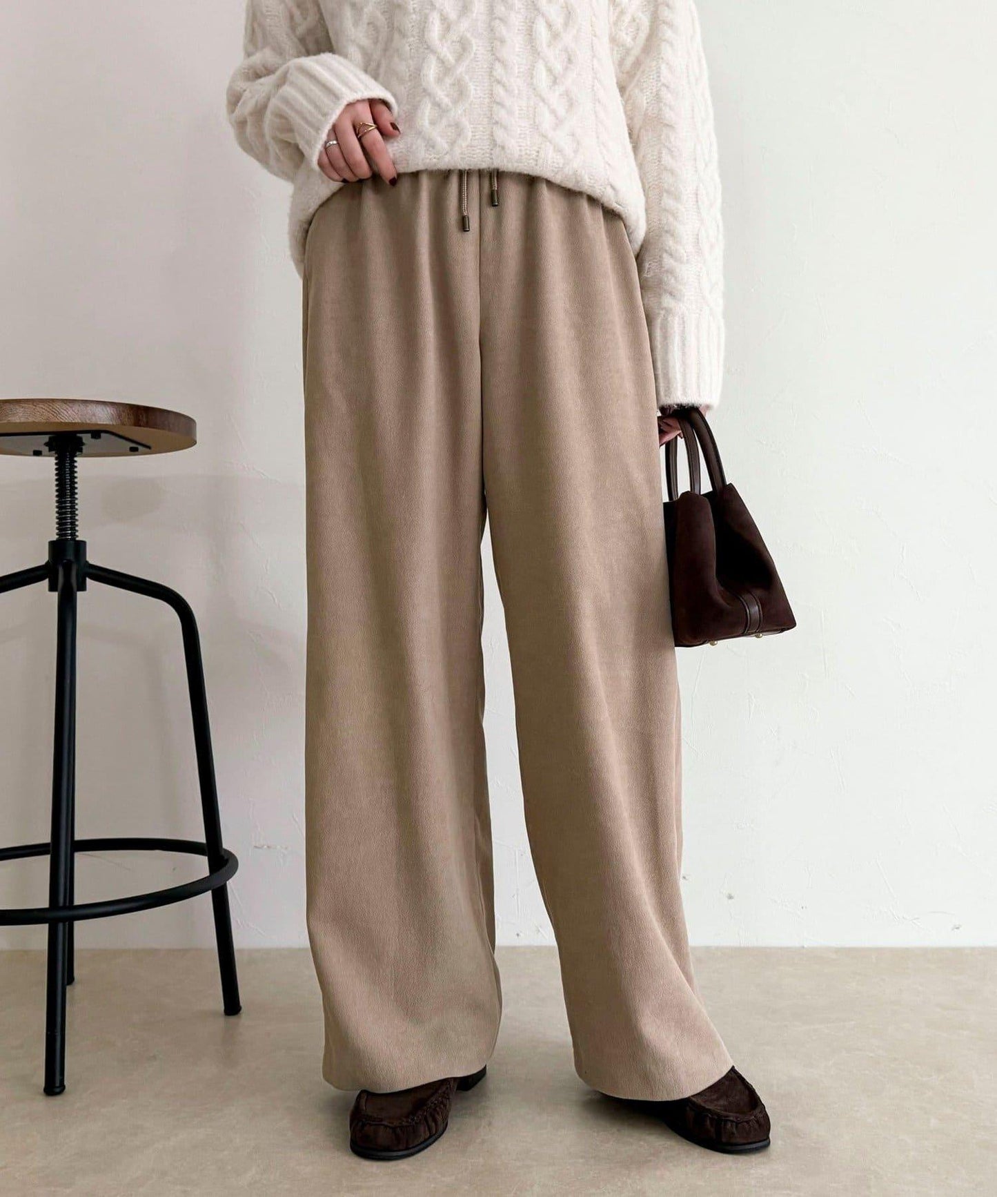 絲滑保暖半寬鬆休閒褲