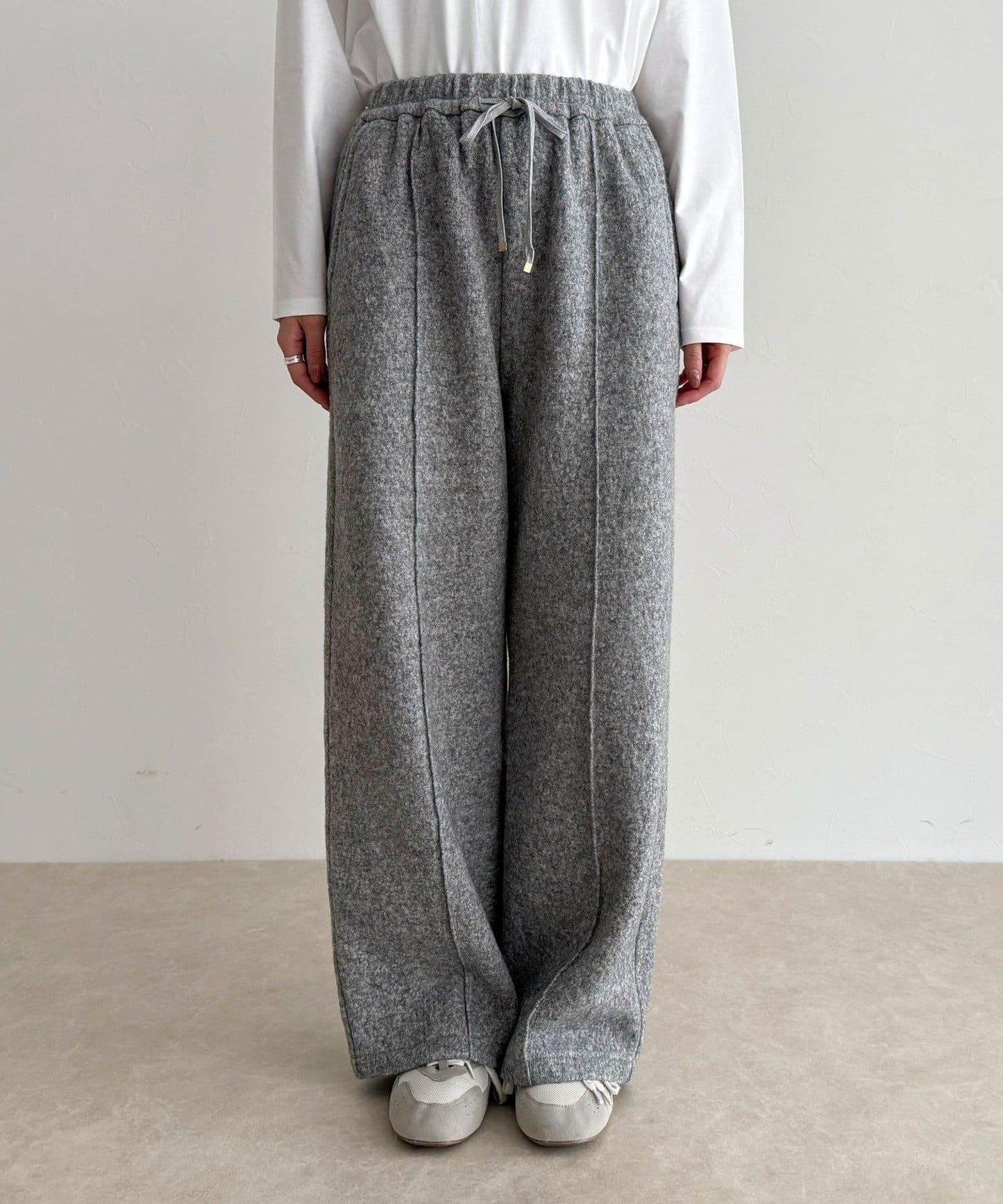 粗花呢羊毛休閒褲