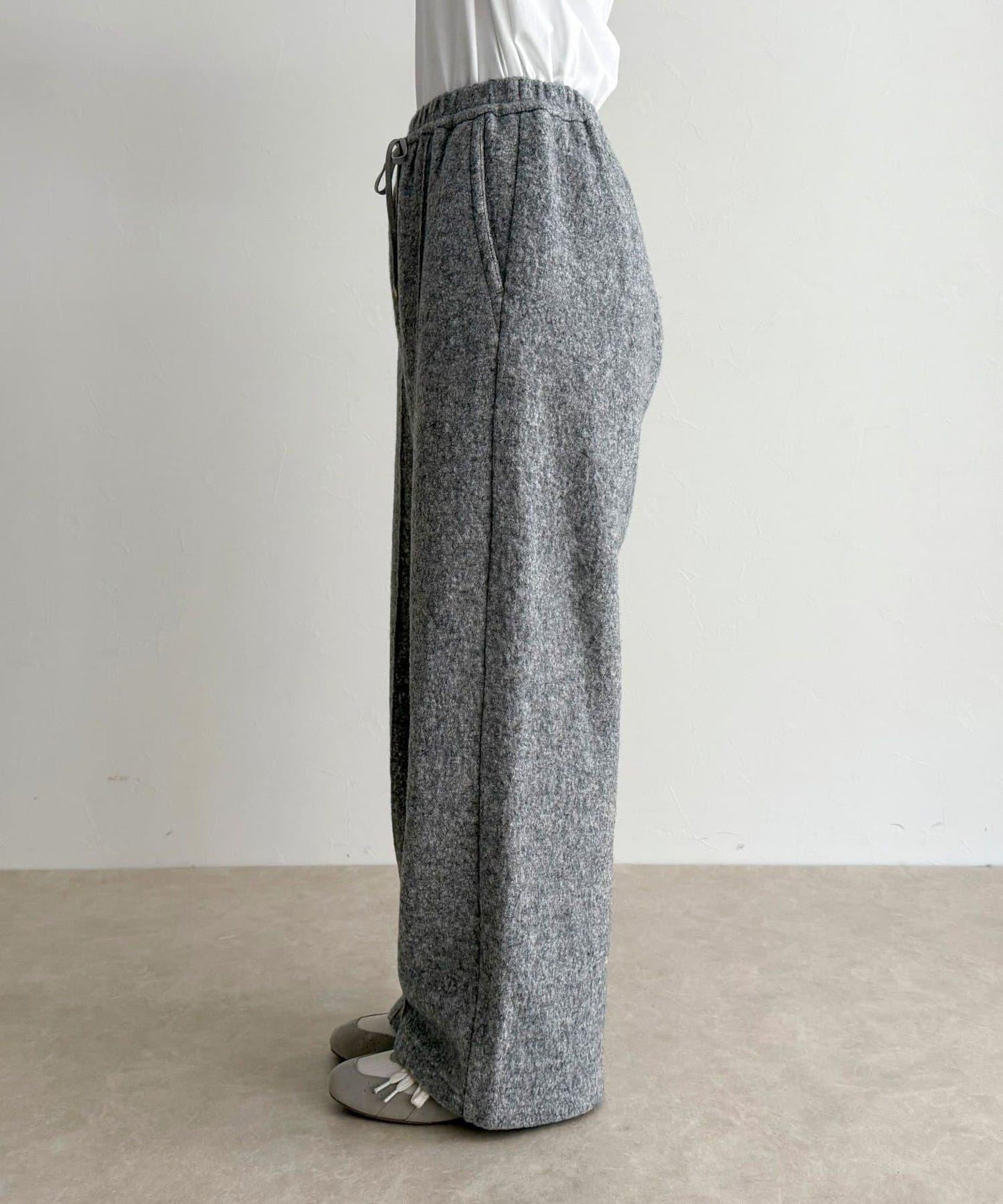 粗花呢羊毛休閒褲