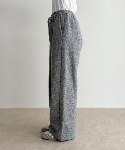 粗花呢羊毛休閒褲