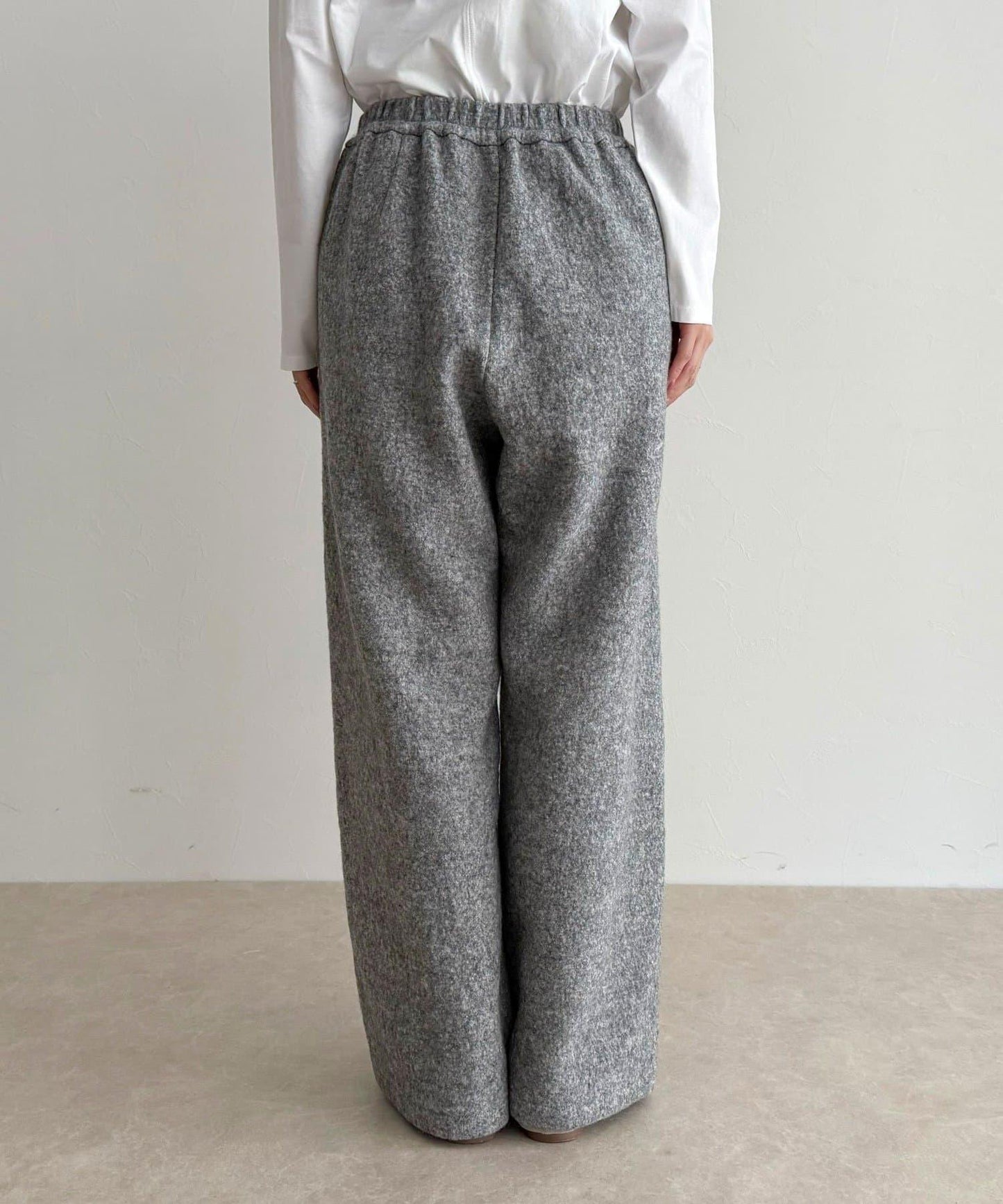 粗花呢羊毛休閒褲