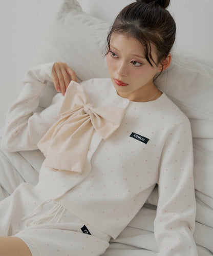 【可搭配套裝】胸前標誌簡約針織開衫