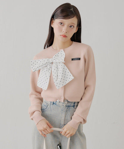 【可搭配套裝】胸前標誌簡約針織開衫