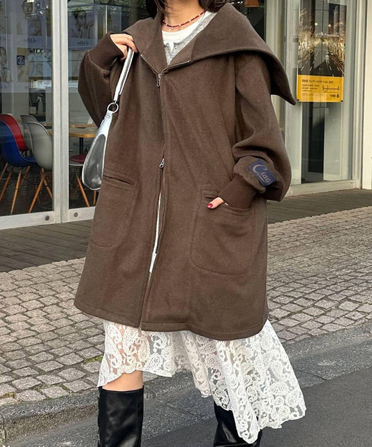 羊毛混紡軍裝大衣