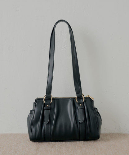 帶吊墜褶皺設計波士頓包