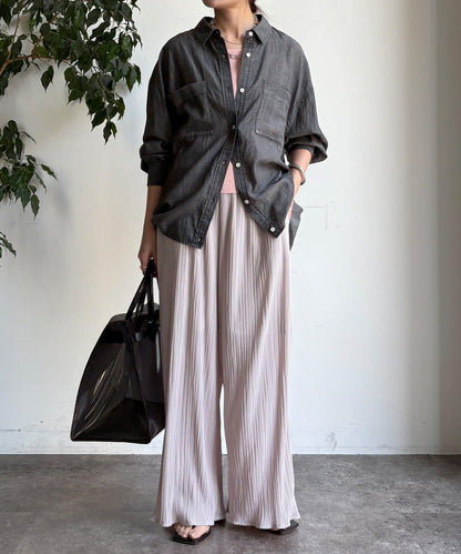 隨機羅紋寬鬆褲