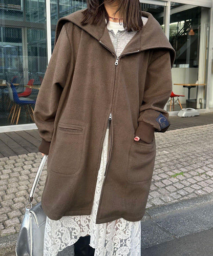 羊毛混紡軍裝大衣