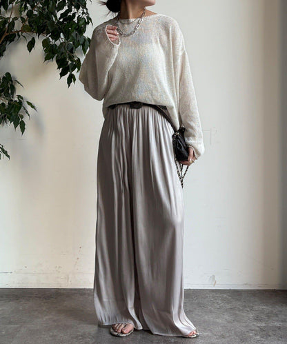 褶皺寬鬆長褲