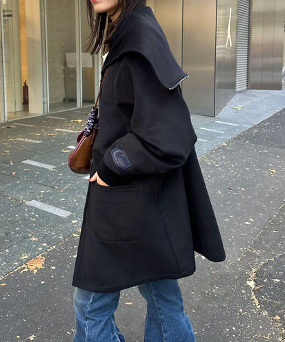 羊毛混紡軍裝大衣