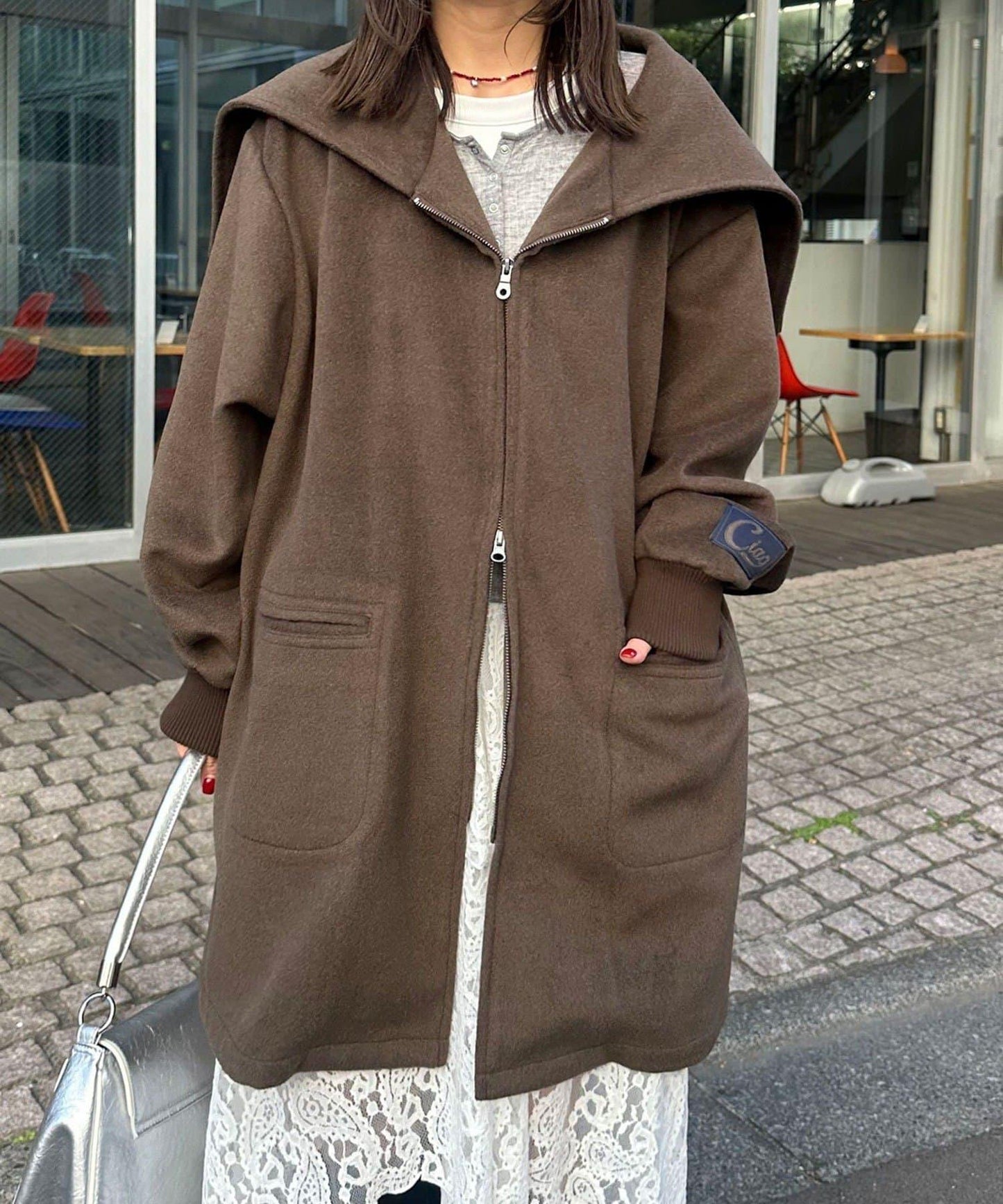 羊毛混紡軍裝大衣