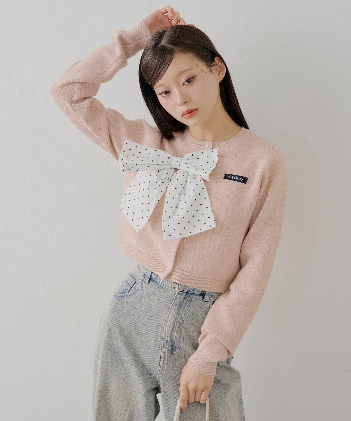 【可搭配套裝】胸前標誌簡約針織開衫