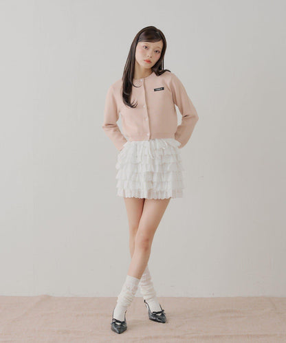 【可搭配套裝】胸前標誌簡約針織開衫