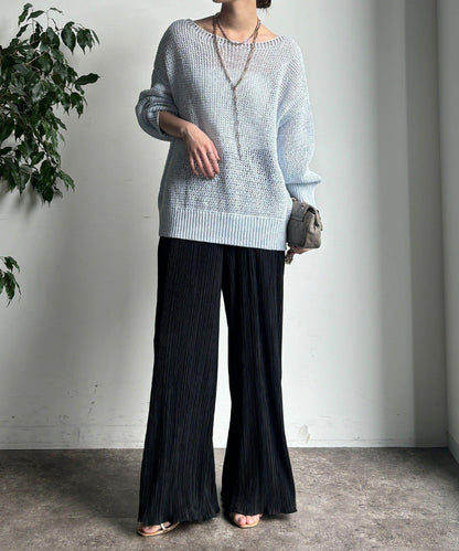 隨機羅紋寬鬆褲
