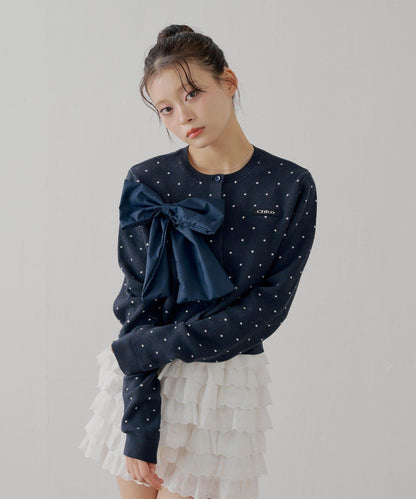 【可搭配套裝】胸前標誌簡約針織開衫