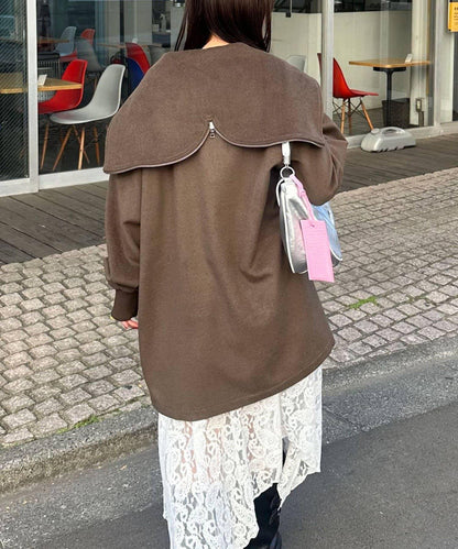 羊毛混紡軍裝大衣