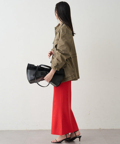 羅紋微喇針織半身裙