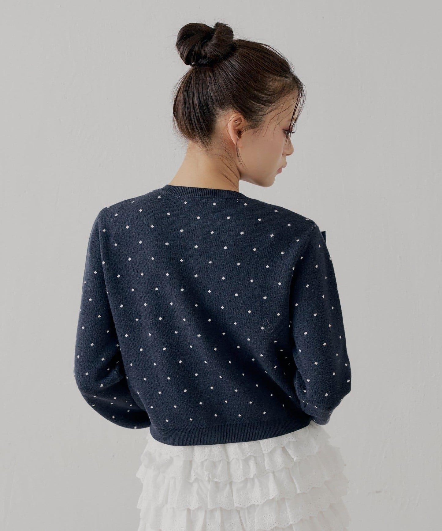 【可搭配套裝】胸前標誌簡約針織開衫