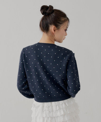 【可搭配套裝】胸前標誌簡約針織開衫