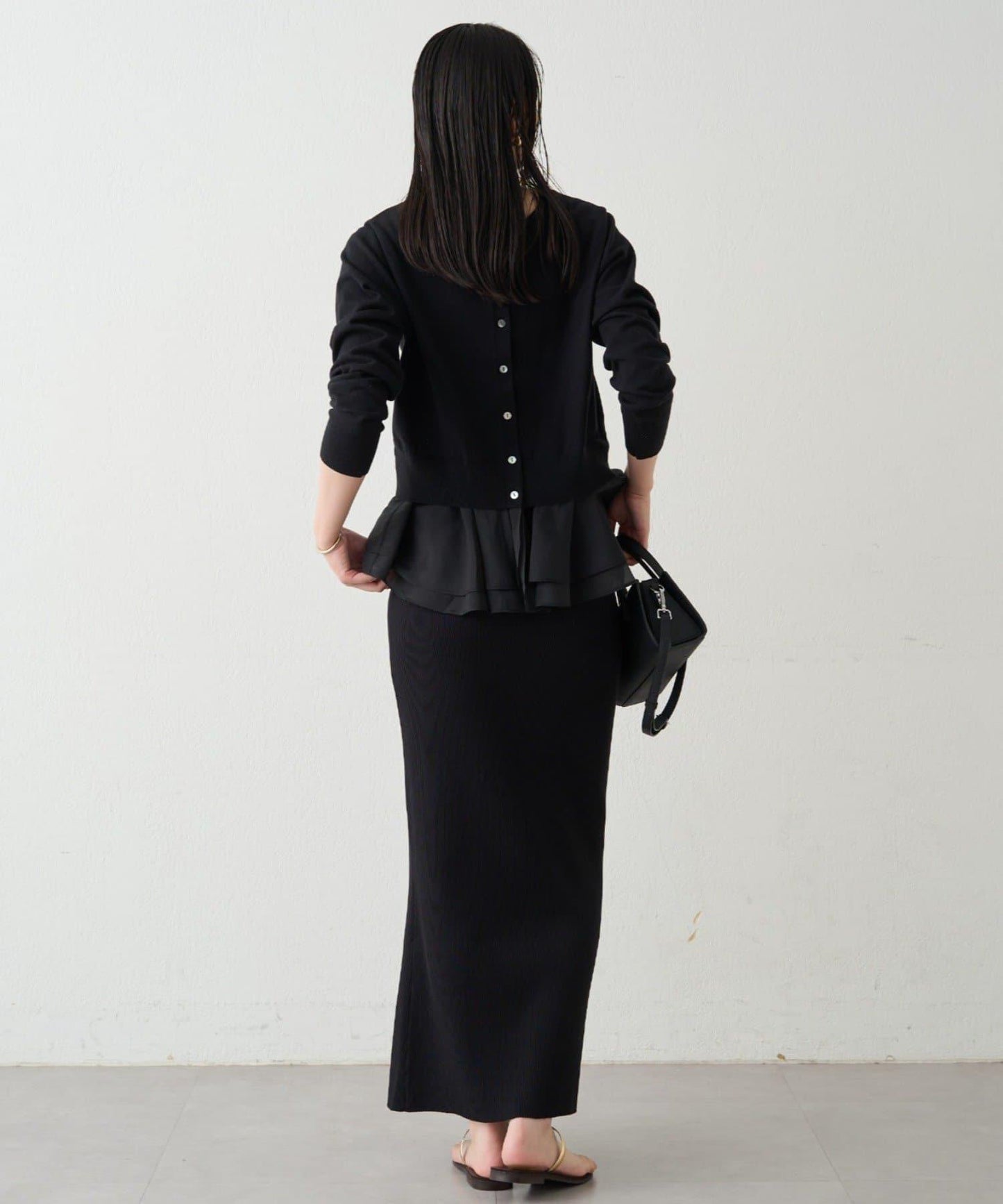 羅紋微喇針織半身裙