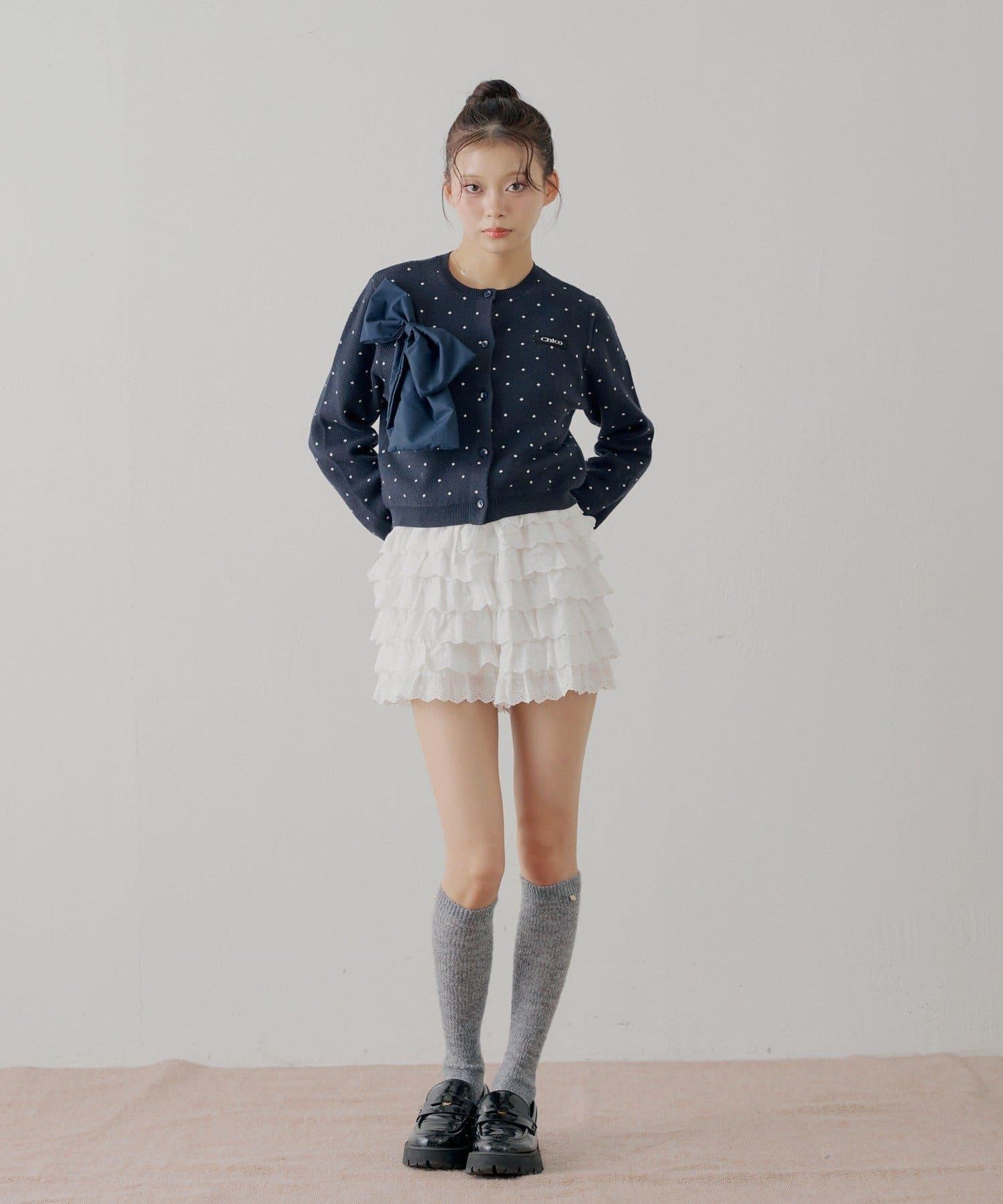 蕾絲荷葉邊層疊半身裙