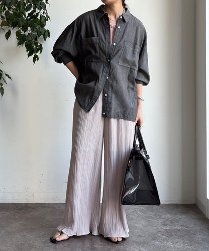 隨機羅紋寬鬆褲