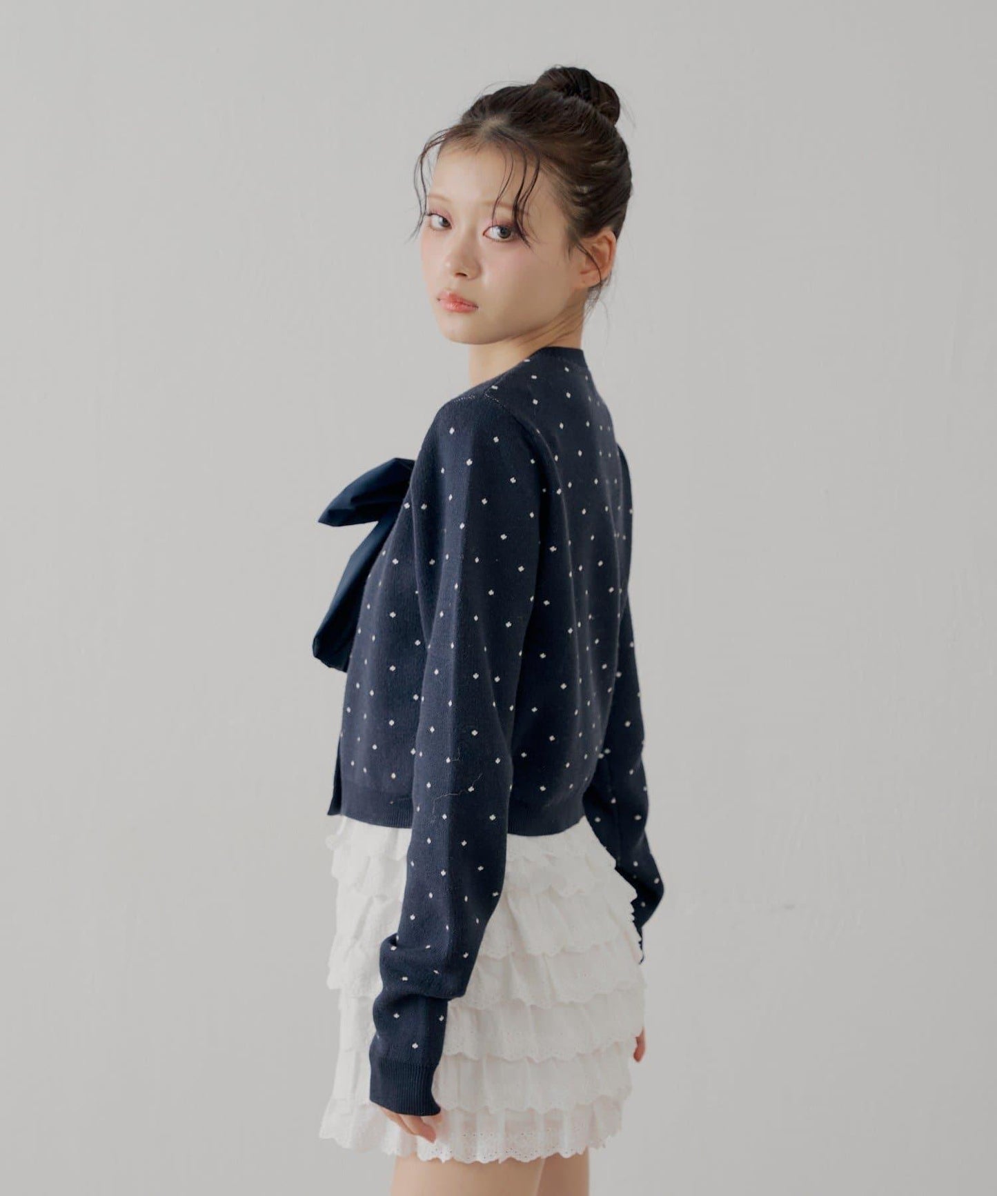 【可搭配套裝】胸前標誌簡約針織開衫