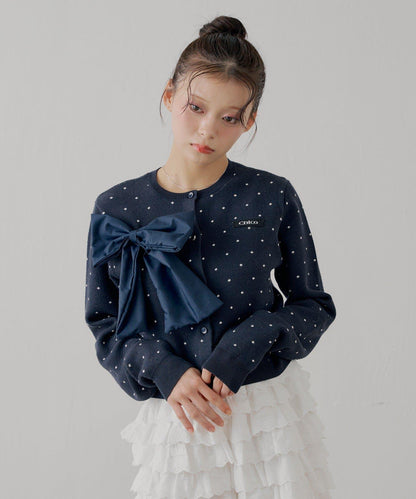 【可搭配套裝】胸前標誌簡約針織開衫