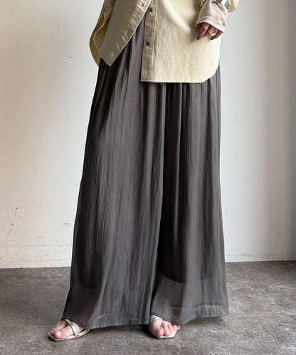 褶皺寬鬆長褲