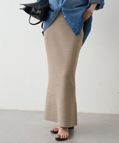 羅紋微喇針織半身裙