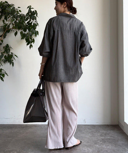 隨機羅紋寬鬆褲