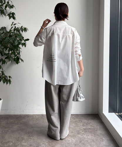 字母刺繡印花襯衫