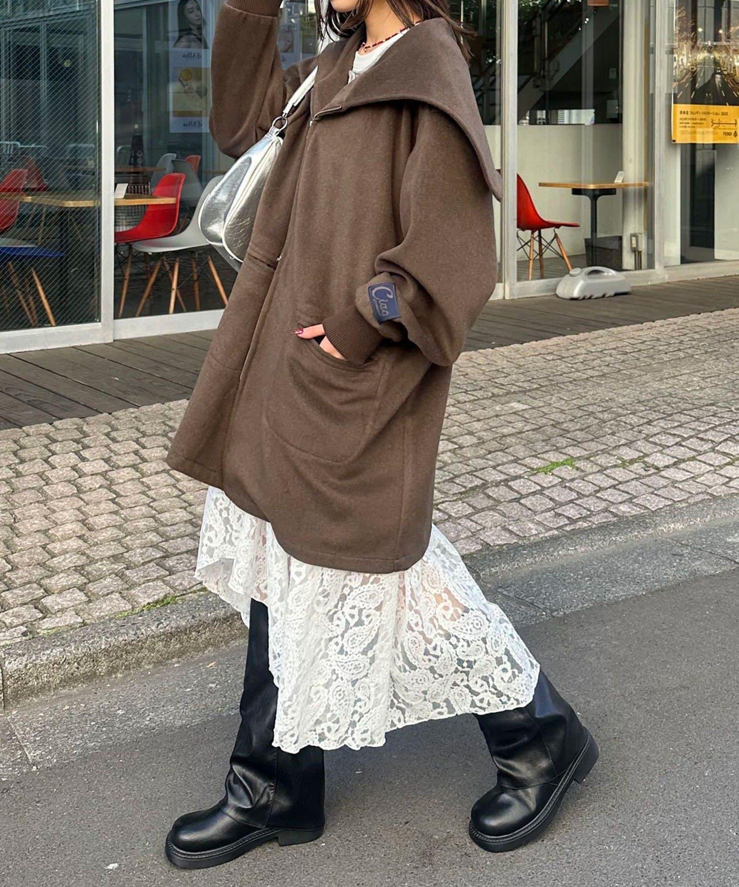 羊毛混紡軍裝大衣