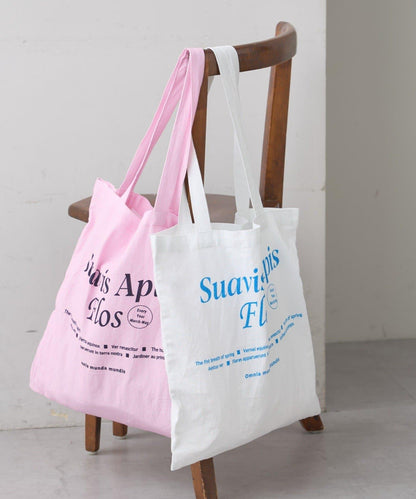 印花標誌托特包