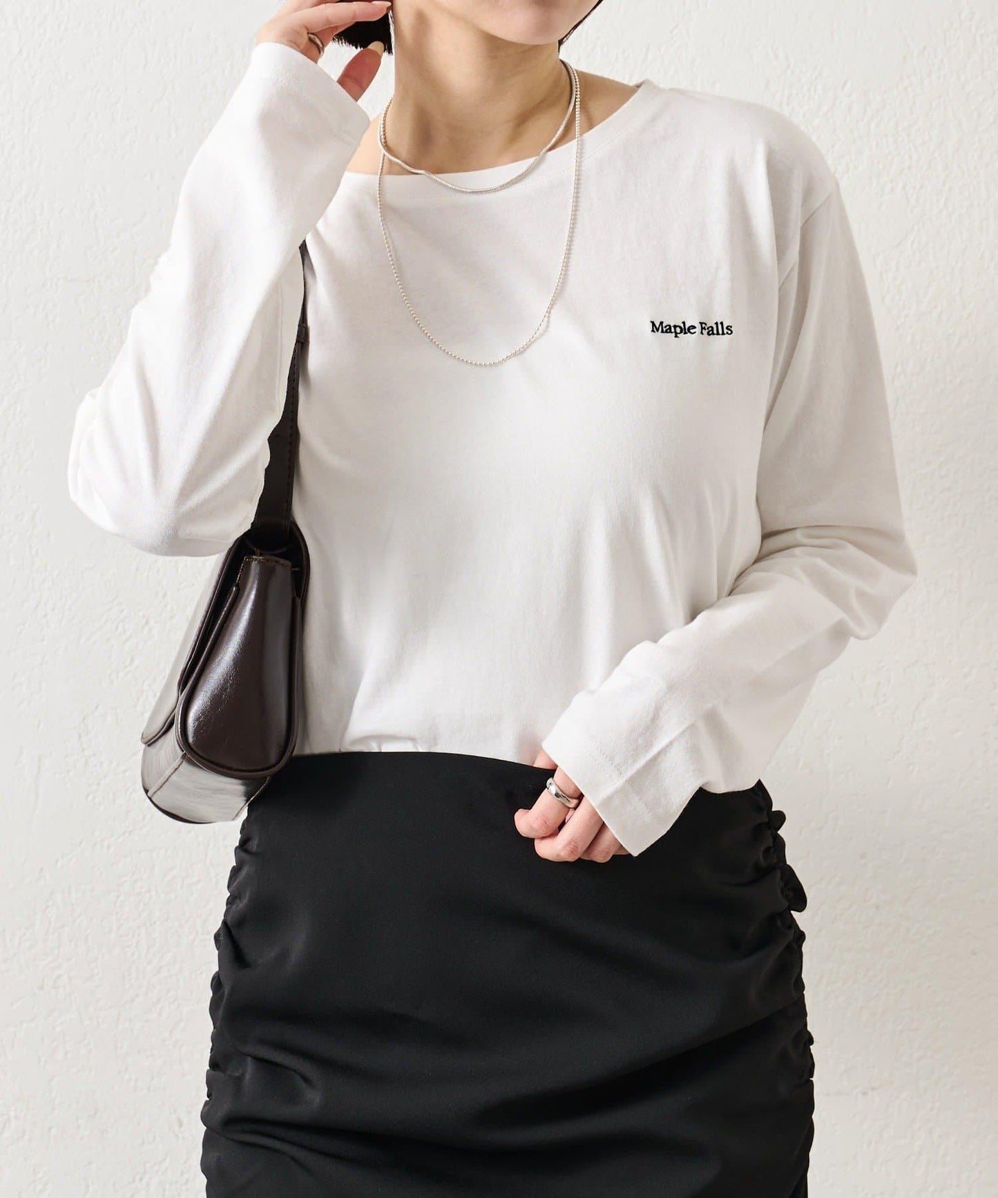 拼色印花長袖T恤