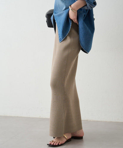 羅紋微喇針織半身裙