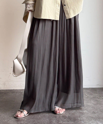 褶皺寬鬆長褲