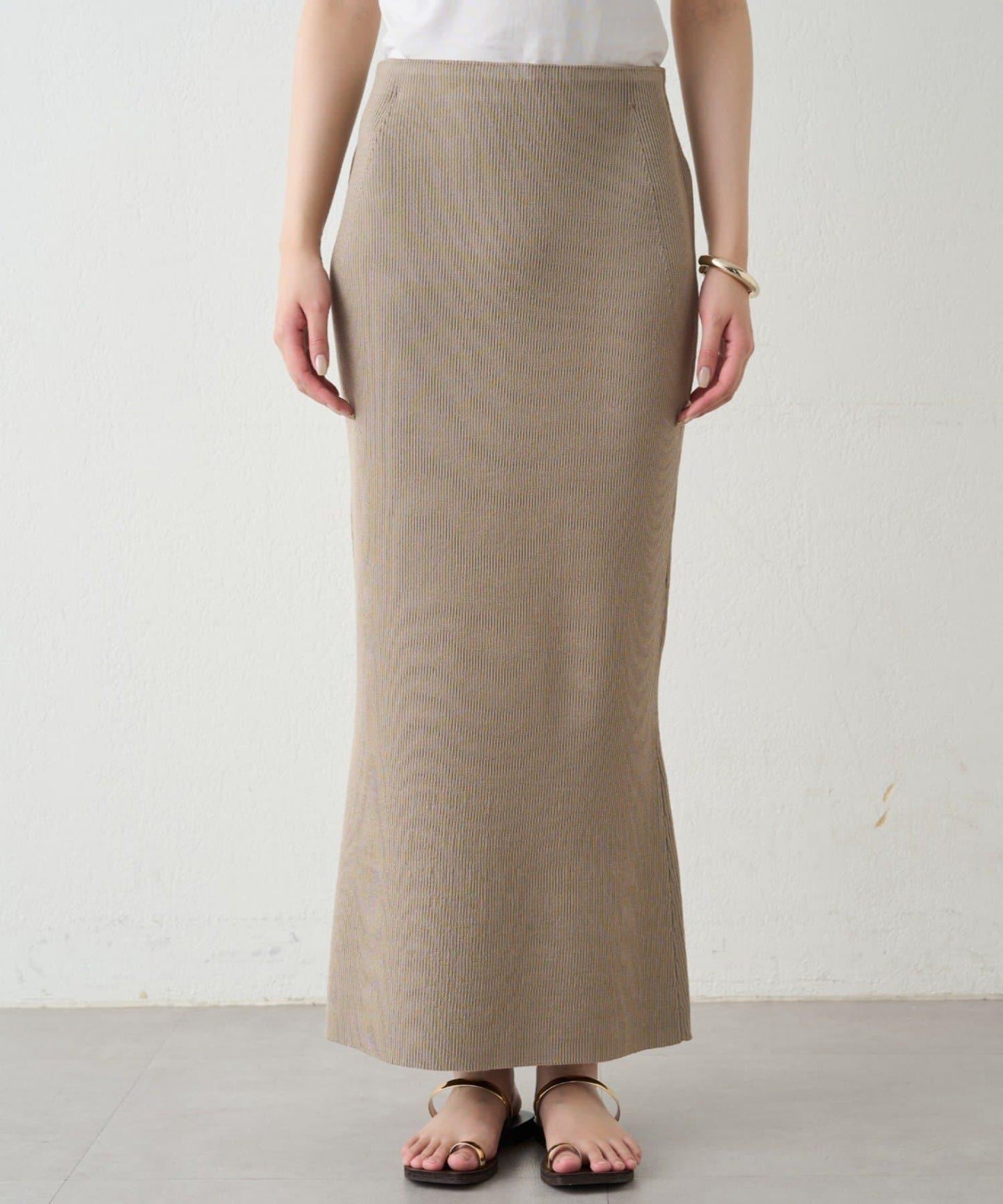 羅紋微喇針織半身裙