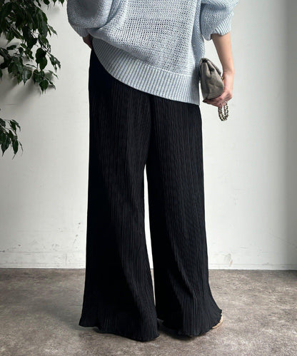 隨機羅紋寬鬆褲