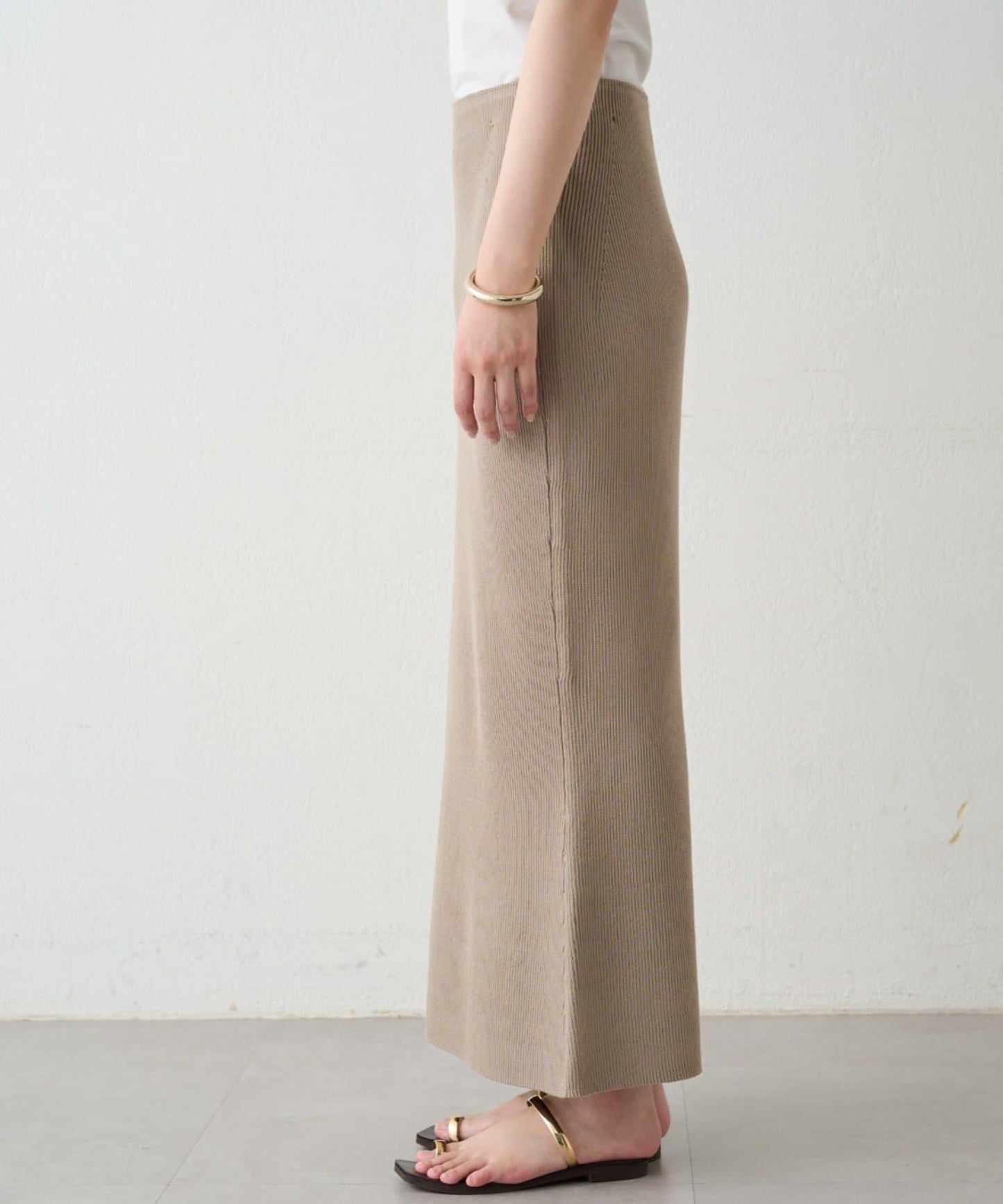 羅紋微喇針織半身裙