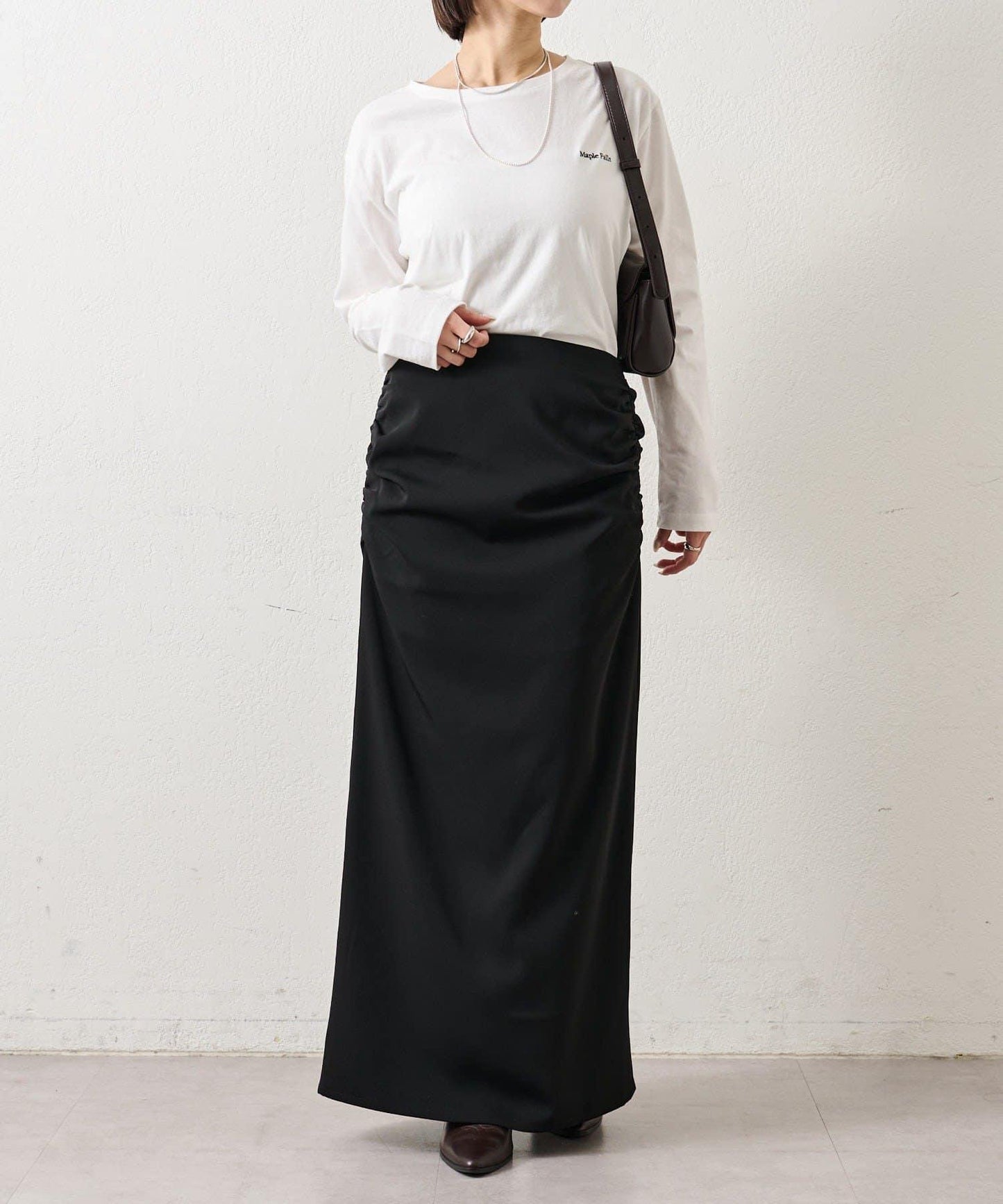 拼色印花長袖T恤