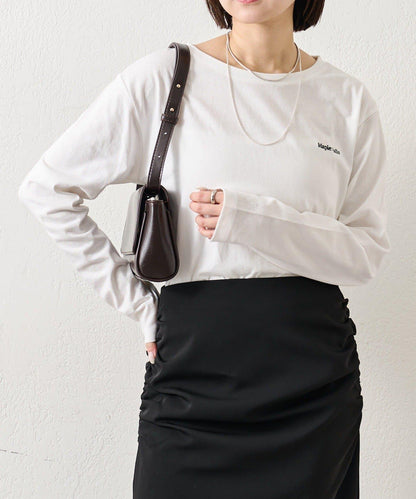 拼色印花長袖T恤