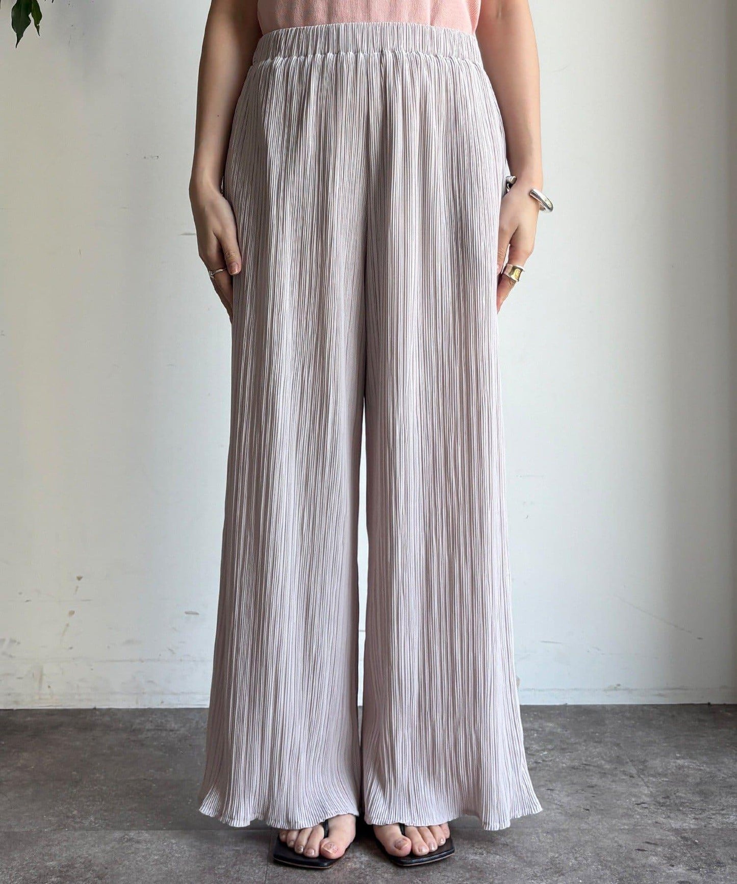 隨機羅紋寬鬆褲