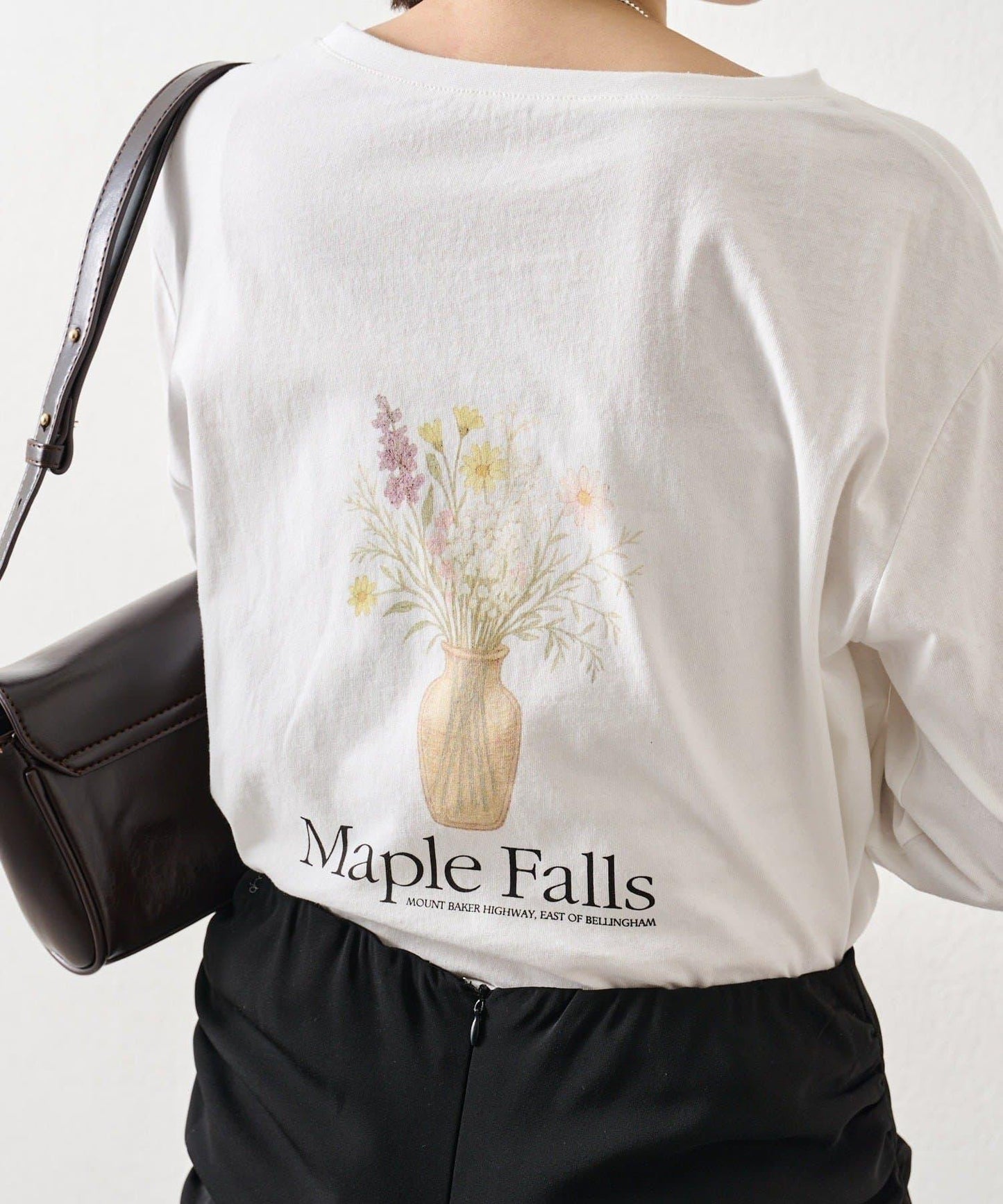 拼色印花長袖T恤