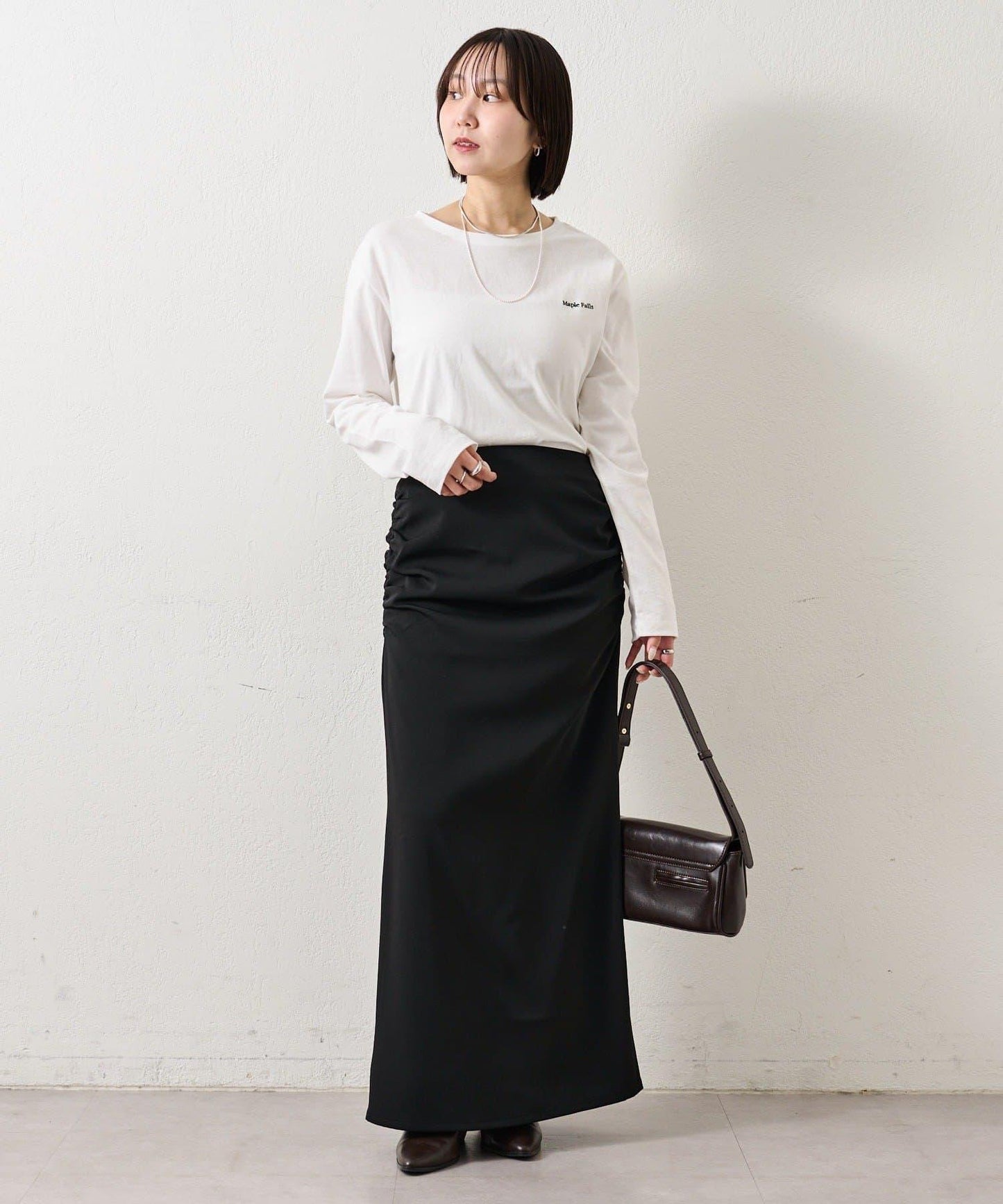 拼色印花長袖T恤