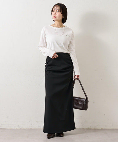 拼色印花長袖T恤